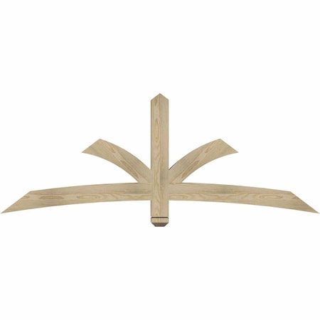 Ekena Millwork Davenport Rough Sawn Timber Gable Bracket, Douglas Fir, 72"W x 27"H x 4"D x 4"F, 9/12 Pitch GBW072X27X0404DAV00RDF